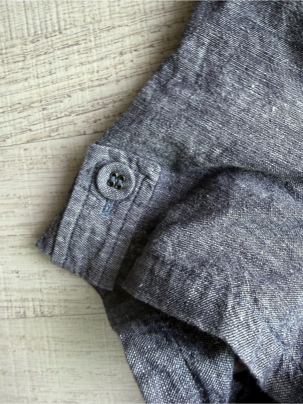 Atsuro Tayama Colorblock Linen Cotton Balloon Dress Chambray Blue Grey Size US6 - Picture 5 of 8